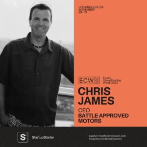 Chris James Battle Approved Motors Equity Crowdfunding Week